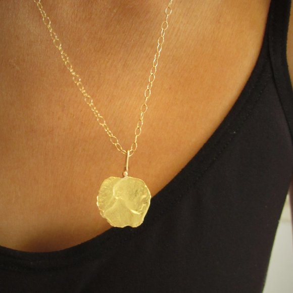 Gold necklace. "Washington Quarter" necklace. - Picture 9 of 11